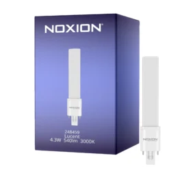 Noxion Lucent PL-S LED 4.3W - 830 Varm Vit | 2-Stift - Ersättare 9W