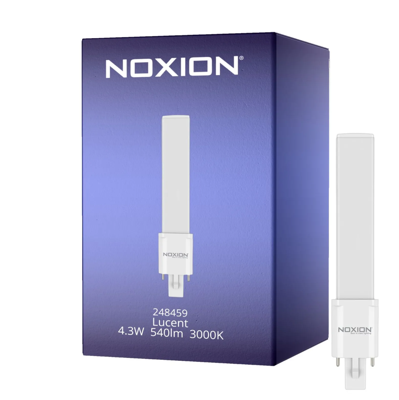 Noxion Lucent PL-S LED 4.3W - 830 Varm Vit | 2-Stift - Ersättare 9W