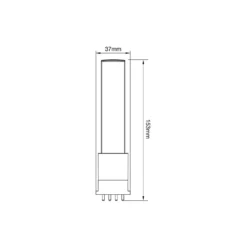 Noxion Lucent PL-S LED 4.3W - 830 Varm Vit | 4-Stift - Ersättare 9W