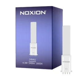 Noxion Lucent PL-S LED 4.3W - 830 Varm Vit | 4-Stift - Ersättare 9W