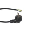 Noxion Power Strömkabel Svart - Schuko Europlug + Öppna ändar - 2m - 3 pole 0,75mm2