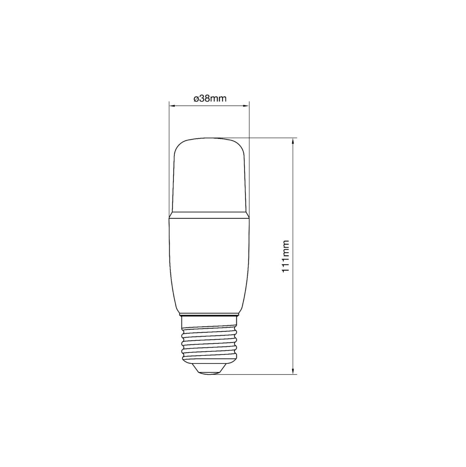 Noxion Stick LED E27 Matt 9.5W 1055lm - 840 Kallvit | Ersättare 75W