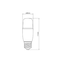 Noxion Stick LED E27 Matt 9.5W 950lm - 830 Varm Vit | Ersättare 68W