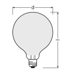 Osram Classic LED E27 Globe Filament Matt 17W 2452lm - 827 Extra Varm Vit | Ersättare 150W