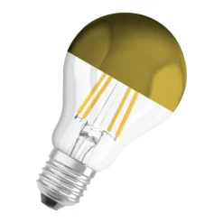 Osram Classic LED E27 Päron Filament Mirror Guld 6.5W 650lm - 827 Extra Varm Vit | Ersättare 50W