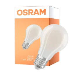 Osram Classic LED E27 Päron Filament Matt 3.8W 806lm Ultra Efficiency - 840 Kallvit | Ersättare 60W