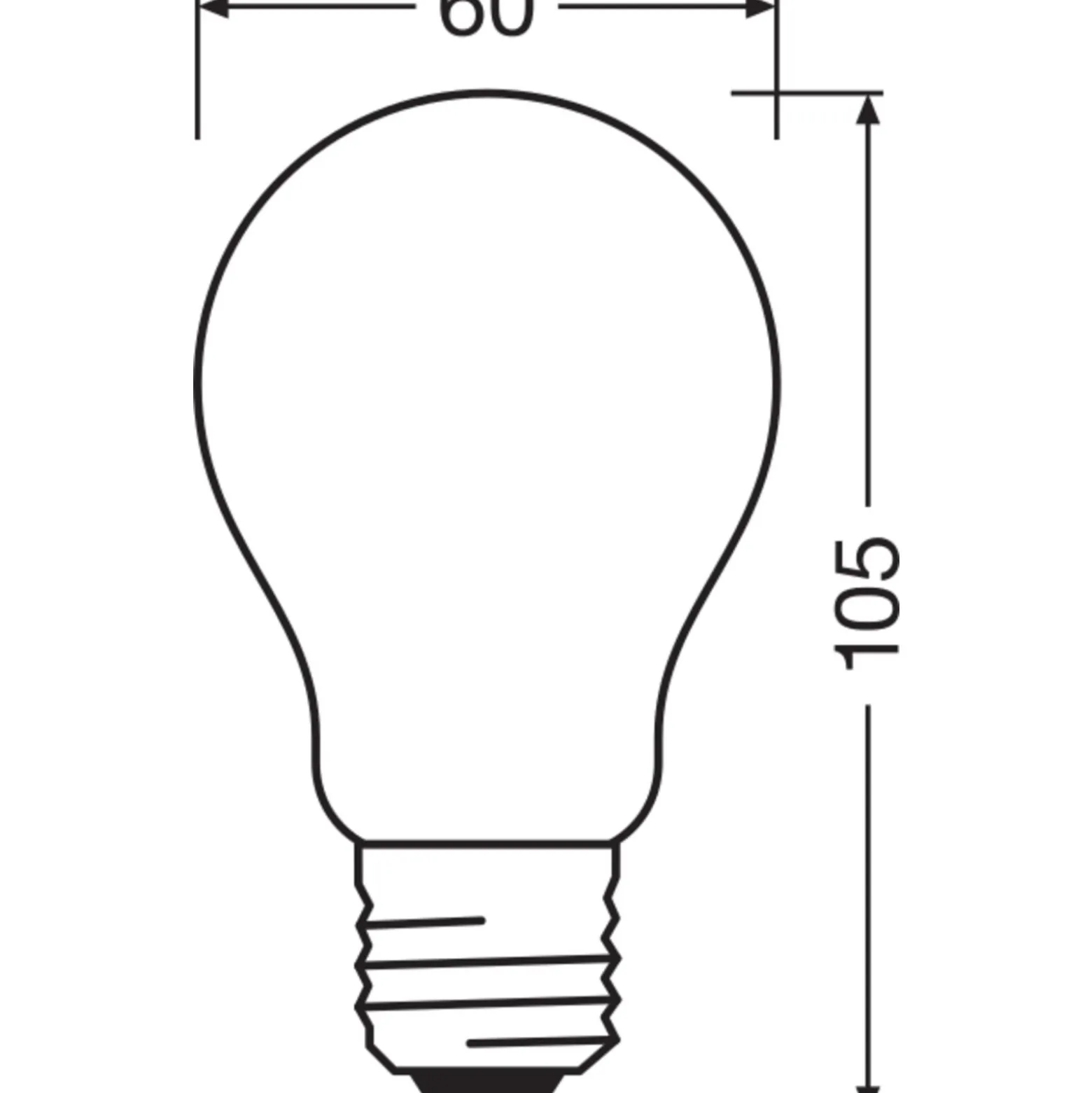 Osram Classic LED E27 Päron Filament Matt 2.2W 250lm - 827 Extra Varm Vit | Dimbar - Ersättare 25W
