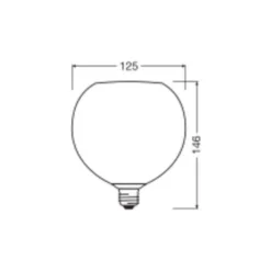 Osram Decor LED Lamp Apelsin Glas 3.5W 300lm - 827 Extra Varm Vit | Ersättare 25W