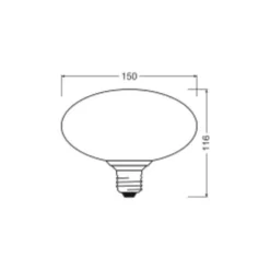 Osram Decor LED Lamp Blå Glas E27 3.5W 300lm - 827 Extra Varm Vit | Ersättare 25W