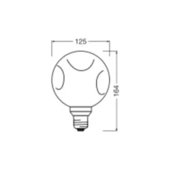 Osram Decor LED Lamp Svart Glas E27 3.5W 300lm - 827 Extra Varm Vit | Ersättare 25W