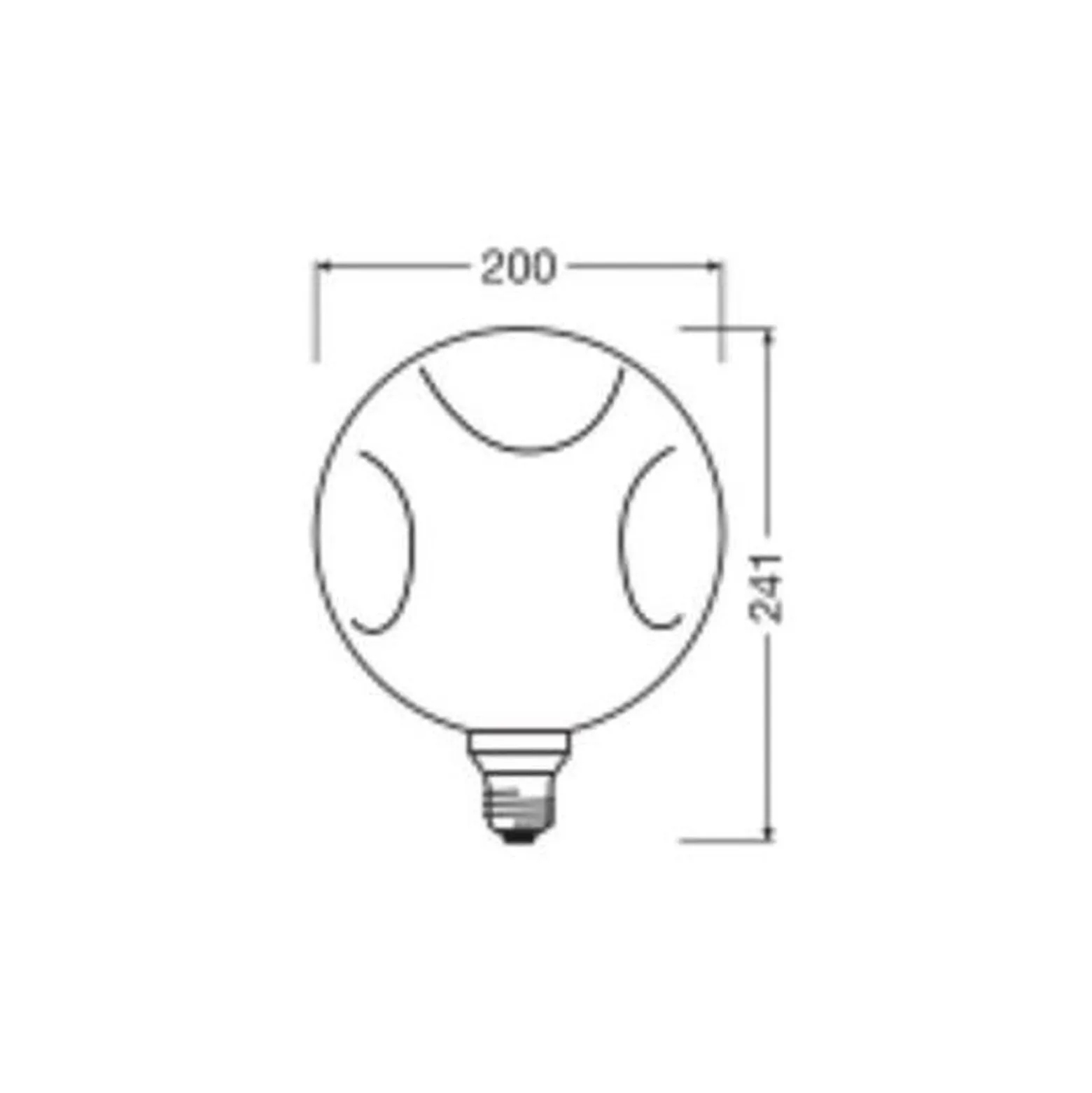 Osram Decor LED Lamp Svart Glas E27 3.5W 300lm - 827 Extra Varm Vit | Ersättare 25W