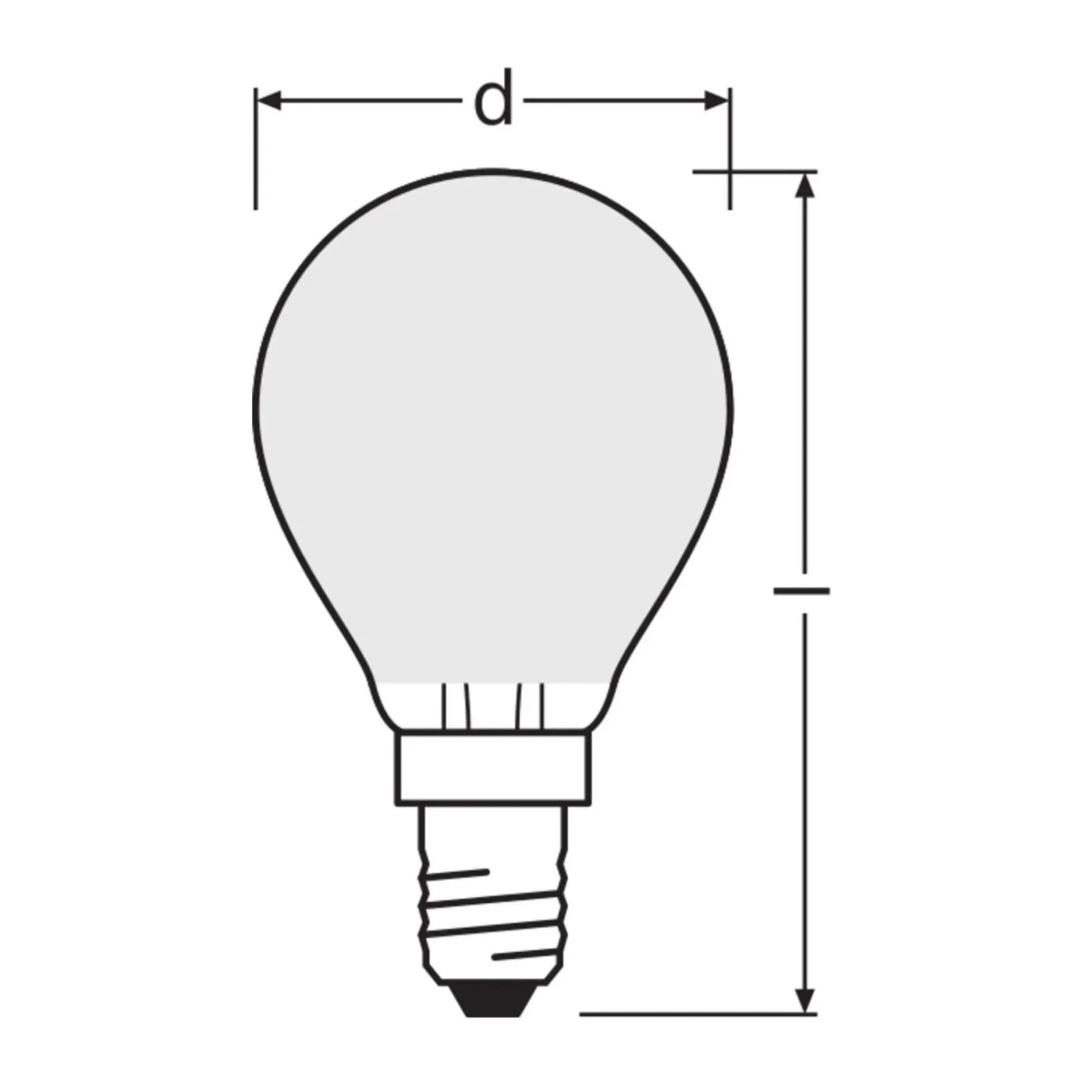 Osram LED Classic LED E14 Päron Filament Matt 3.8W 806lm - 827 Extra Varm Vit | Ersättare 60W