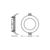 Osram LED Downlight Recess Slim Vit 8W 550lm 110D - 830 Varm Vit | Utskärning 120mm