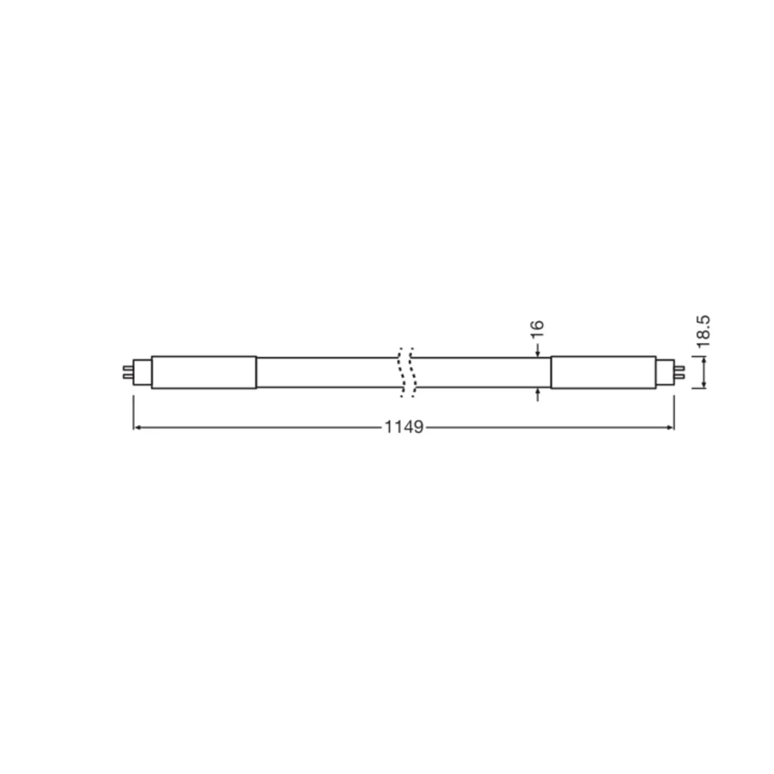 Osram LED Rör T5 (HF) High Efficiency 16W 2160lm - 830 Varm Vit | 115cm - Ersättare 28W