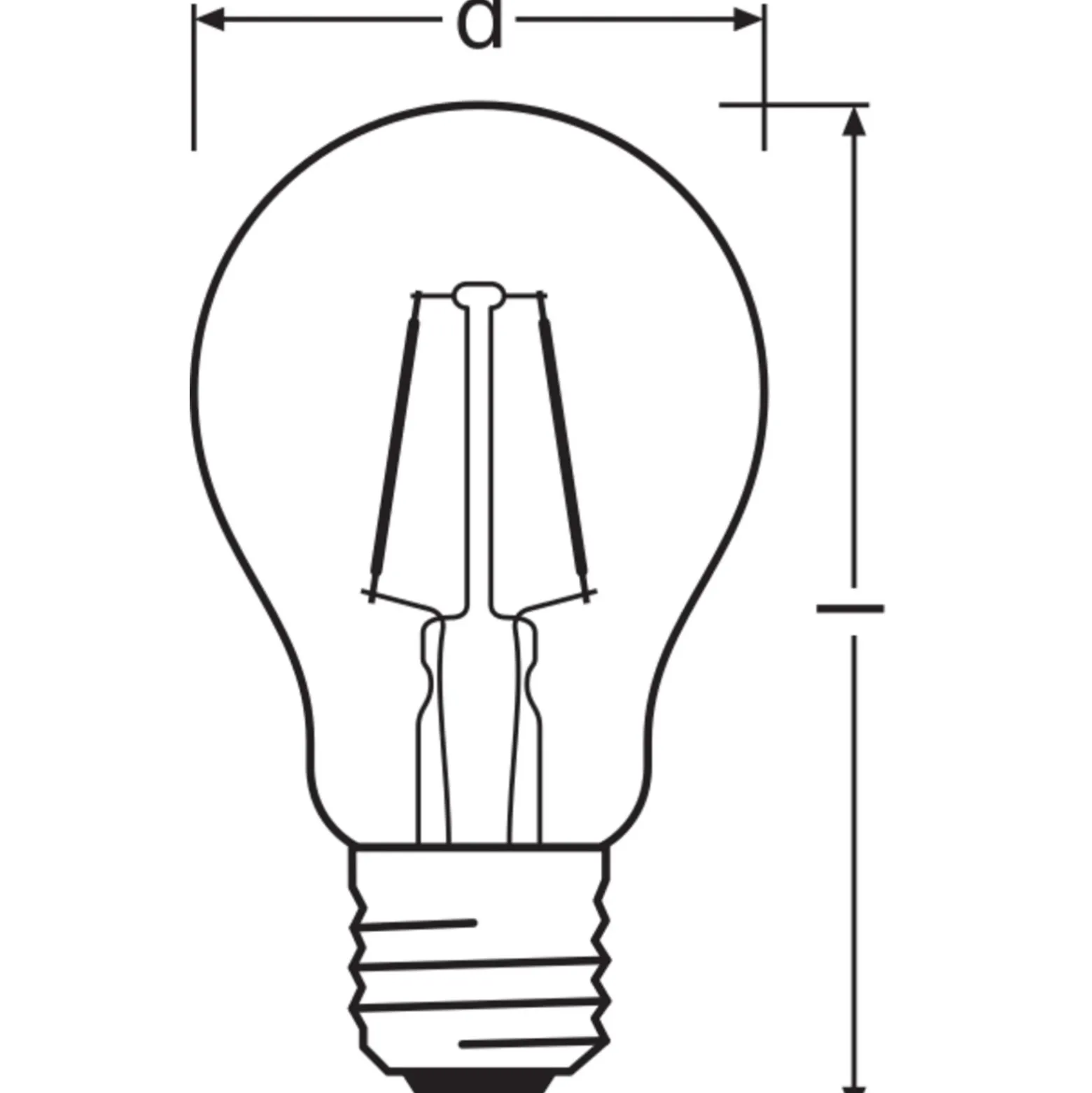 Osram LED Star Classic Decor E27 Päron Filament Matt 2.5W 45lm - Röd | Ersättare 7W