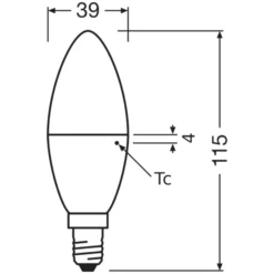 Osram LED Star Classic E14 Kronljus Matt 7.5W 806lm - 840 Kallvit | Ersättare 60W