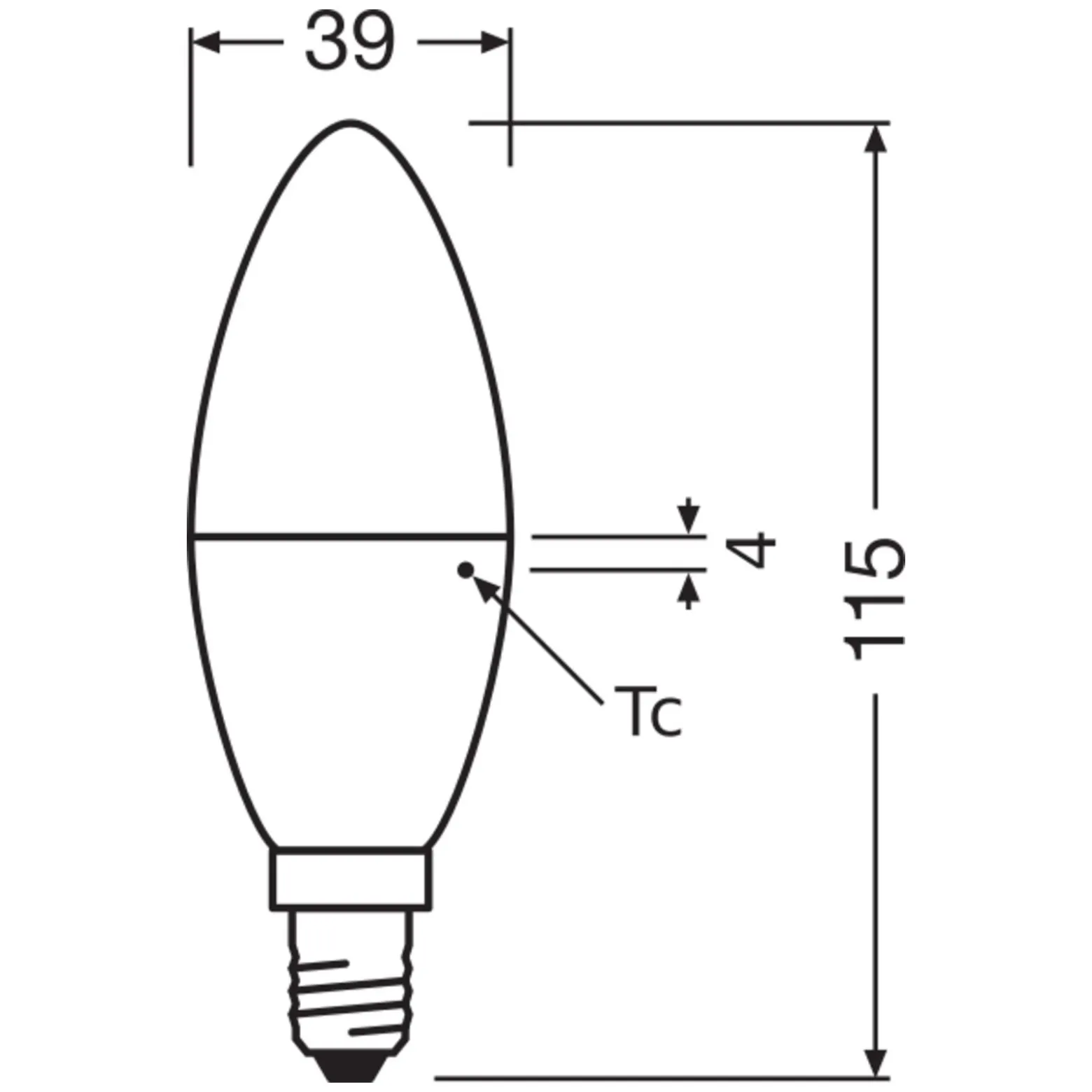 Osram LED Star Classic E14 Kronljus Matt 7.5W 806lm - 840 Kallvit | Ersättare 60W