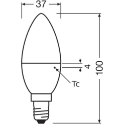 Osram LED Star Classic E14 Kronljus Matt 4.9W 470lm - 840 Kallvit | Ersättare 40W