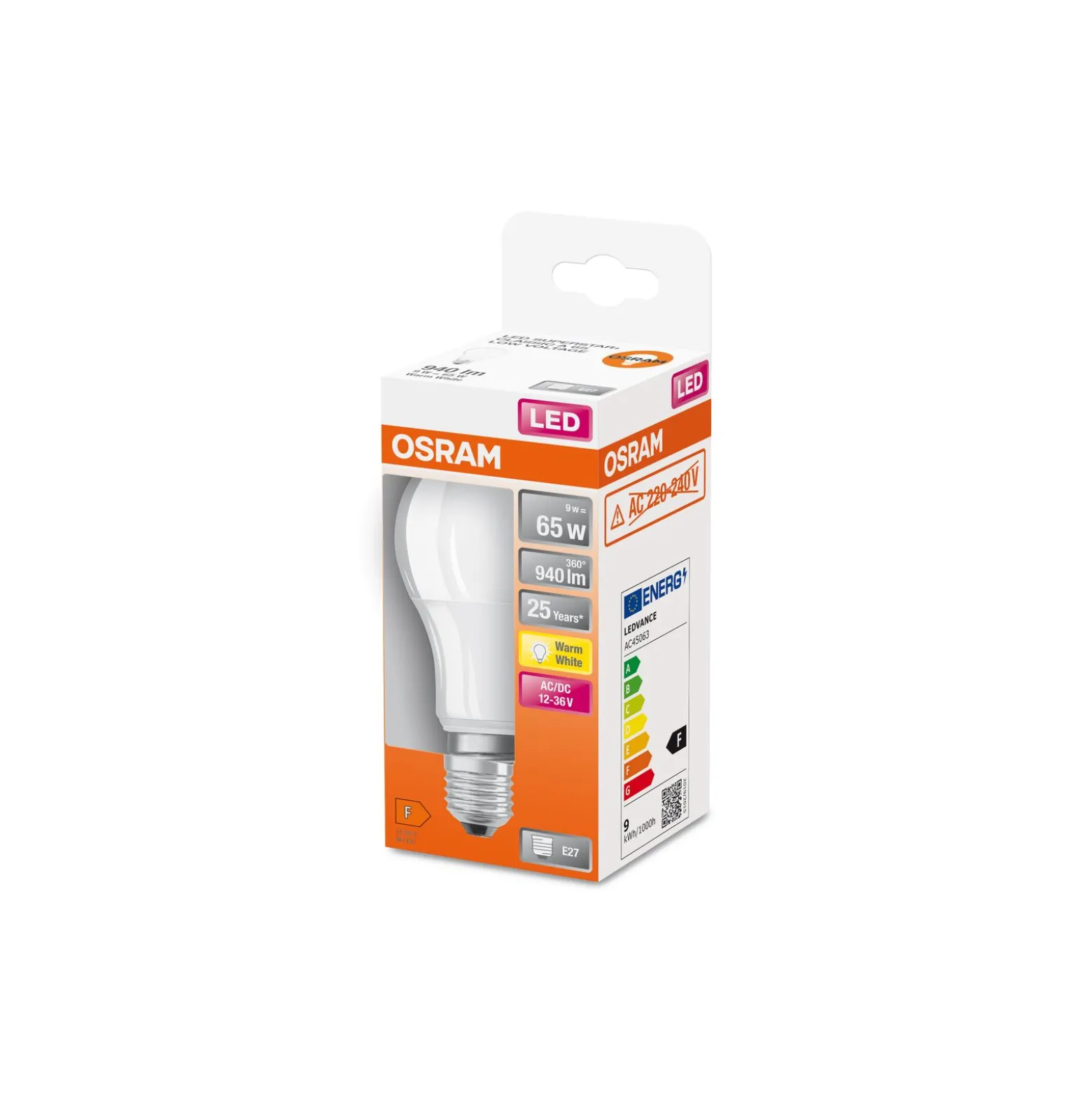 Osram LED Star Classic E27 Päron Matt 9W 940lm - 827 Extra Varm Vit | Ersättare 75W