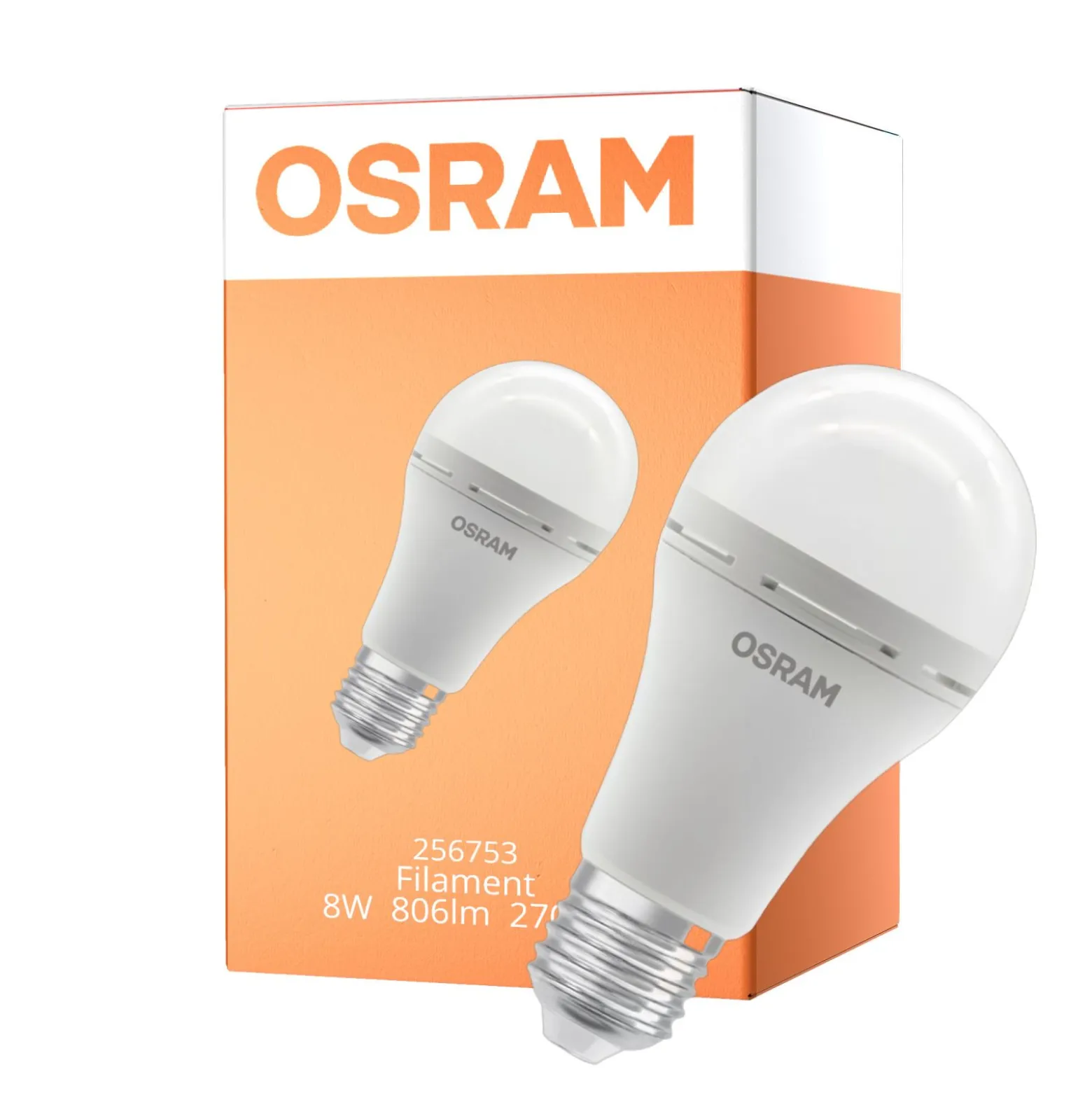 Osram LED Uppladdningsbar Lamps E27 Päron Matt 8W 806lm - 827 Extra Varm Vit | Ersättare 60W