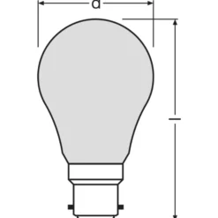 Osram Retrofit Classic LED B22d Päron Matt 11W 1521lm - 827 Extra Varm Vit | Dimbar - Ersättare 100W