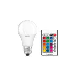 Osram Retrofit Classic LED E27 Päron Matt 9W 806lm - 827 Extra Varm Vit | RGBW - Dimbar - Fjärrkontroll - Ersättare 60W
