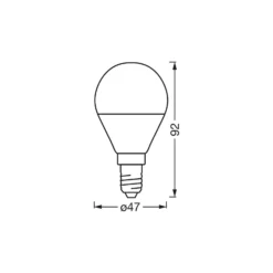 Osram Smart+ Matter Classic E14 Päron Matt 4.9W 470lm - 827-865 Justerbar Vit | Ersättare 40W