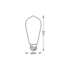 Osram Smart+ Matter E27 Edison Filament Klar 6W 806lm - 827 Extra Varm Vit | Dimbar - Via Smart Device Only - Ersättare 60W