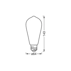 Osram Smart+ Matter E27 Edison Filament Guld 6W 680lm - 824 Extra Varm Vit | Dimbar - Via Smart Device Only- Ersättare 60W