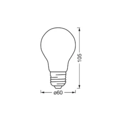 Osram Smart+ Matter E27 Päron Filament Klar 6W 806lm - 827 Extra Varm Vit | Dimbar - Via Smart Device Only - Ersättare 60W