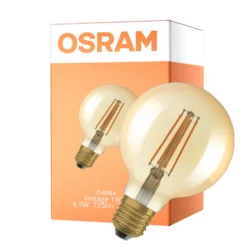 Osram Vintage 1906 LED Classic Globe E27 Globe Ambar 6.5W 725lm - 824 Extra Varm Vit | Dimbar - Ersättare 40W