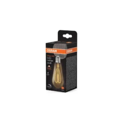 Osram Vintage 1906 LED E27 Edison Filament Guld 4.9W 470lm - 922 Extra Varm Vit | Bästa Färgåtergivning - Dimbar - Ersättare 40W
