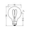 Osram Vintage 1906 LED E27 Globe Filament Klar 7.2W 806lm - 927 Extra Varm Vit | Bästa Färgåtergivning - Dimbar - Ersättare 60W