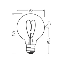 Osram Vintage 1906 LED E27 Globe Filament Guld 8W 806lm - 922 Extra Varm Vit | Bästa Färgåtergivning - Dimbar - Ersättare 60W