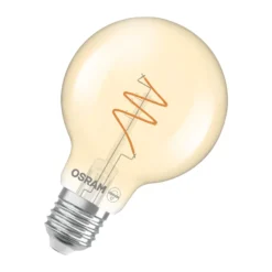 Osram Vintage 1906 LED E27 Globe Filament Twist Guld 4.9W 470lm - 927 Extra Varm Vit | Bästa Färgåtergivning - Dimbar - Ersättare 40W
