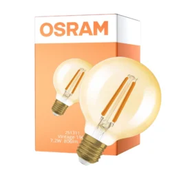Osram Vintage 1906 LED E27 Globe Filament Guld 7.2W 806lm - 824 Extra Varm Vit | Ersättare 60W