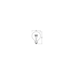 Osram Vintage 1906 LED E27 Globe Filament Klar Slim 4.8W 470lm - 827 Extra Varm Vit | Dimbar - Ersättare 40W