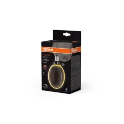 Osram Vintage 1906 LED E27 Globe Filament Smoke 130mm 4W 110lm - 818 Extra Varm Vit | Dimbar - Ersättare 12W