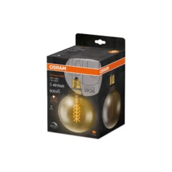 Osram Vintage 1906 LED E27 Globe Filament Gold 125mm 4.8W 420lm - 822 Extra Warm White | Dimmable