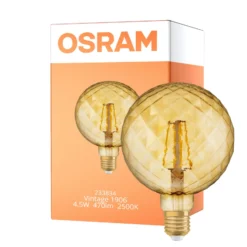 Osram Vintage 1906 LED E27 Pine Filament Guld 4.5W 470lm - 825 Extra Varm Vit | Ersättare 40W