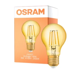 Osram Vintage 1906 LED E27 Päron Filament Guld 4W 410lm - 824 Extra Varm Vit | Ersättare 40W