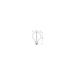 Osram Vintage 1906 LED E27 Special Filament Klar 2.2W Päron150lm - 827 Extra Varm Vit | Ersättare 15W