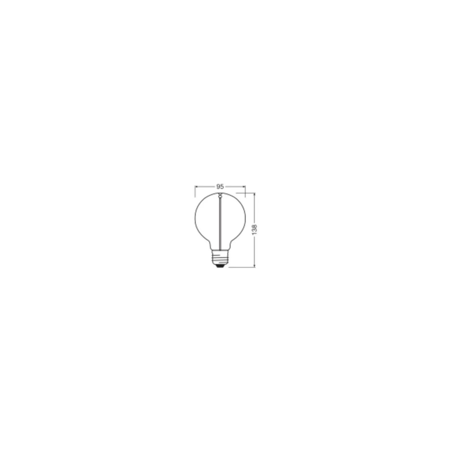 Osram Vintage 1906 LED E27 Special Filament Klar 2.2W Päron150lm - 827 Extra Varm Vit | Ersättare 15W