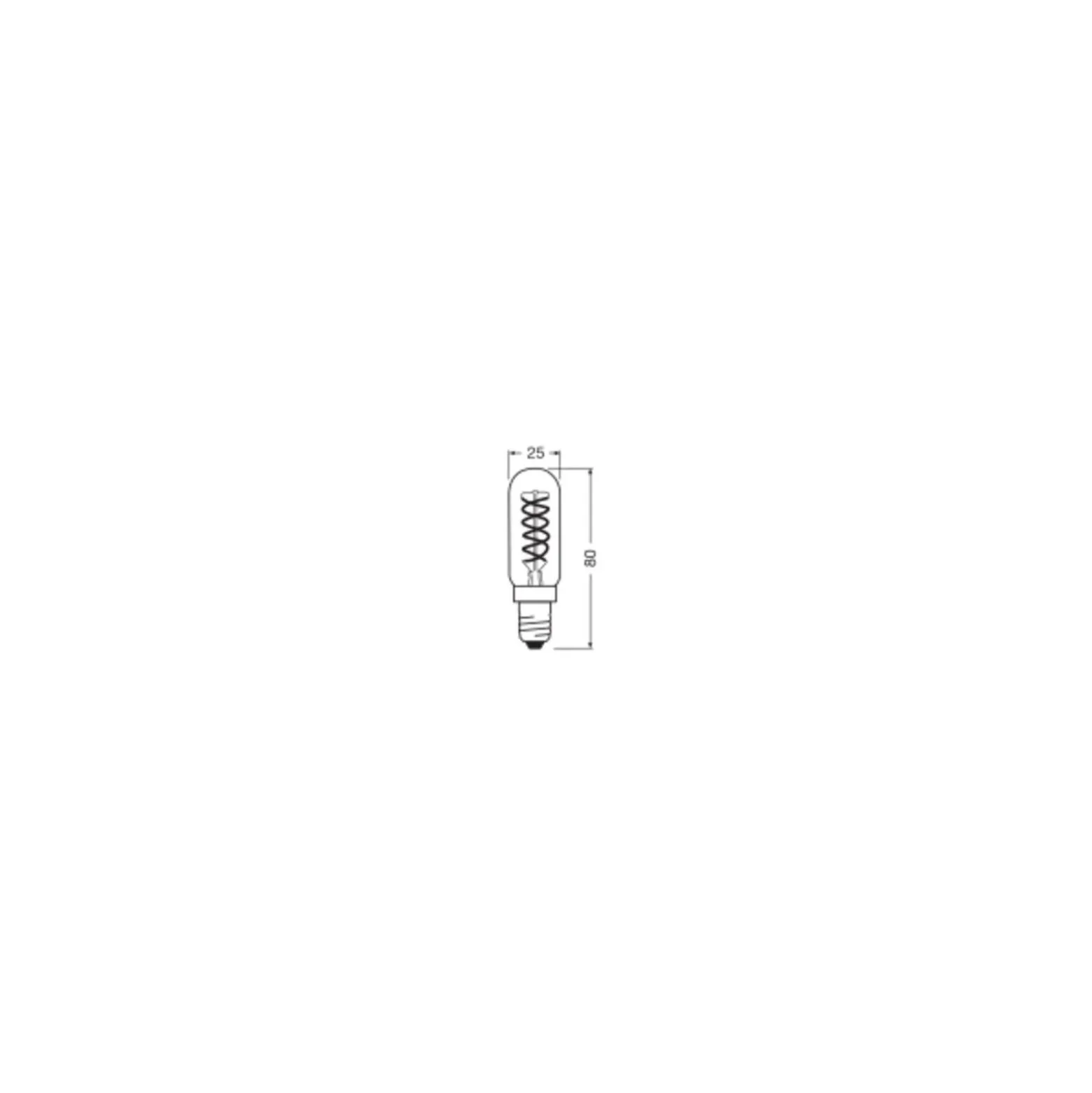 Osram Vintage 1906 LED Special Shapes E14 Tubular Ambar 4.8W 420lm - 822 Extra Varm Vit | Dimbar - Ersättare 40W