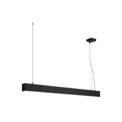 SLV Glenos II Pendellampa Aluminium Svart 43W 2850lm - 830 Varm Vit | 1-10V Dimbar