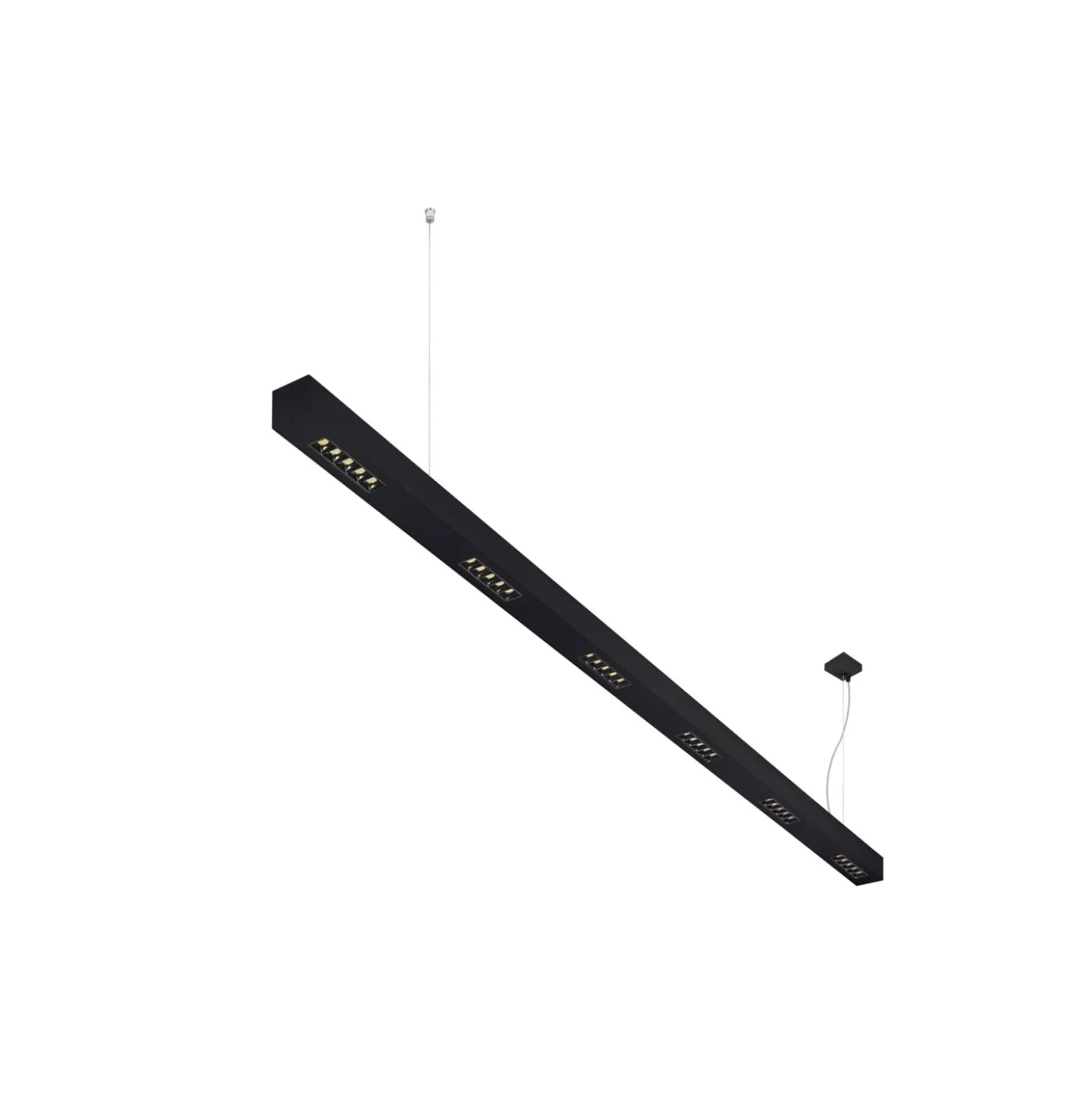 SLV Q-Line Pendellampa Aluminium Svart 93W 4600lm - 940 Kallvit | Bästa Färgåtergivning - UGR<11 - Dimbar