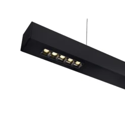 SLV Q-Line Pendellampa Aluminium Svart 46W 2300lm - 940 Kallvit | Bästa Färgåtergivning - UGR<11 - Dimbar