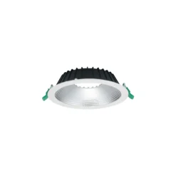 Sylvania LED Downlight Insaver Slim 225 Aluminium Vit 41W 4800lm 70D - 830 Varm Vit | Utskärning 225mm - IP44 - Dimbar