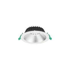 Sylvania LED Downlight Insaver Slim 175 Aluminium Vit 13W 1700lm 70D - 840 Kallvit | Utskärning 175mm - IP44 - Dimbar