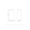 THORNeco Armatur Fyrkant HOLLY Aluminium Svart Up & Down 8W 500lm - 830 Varm Vit